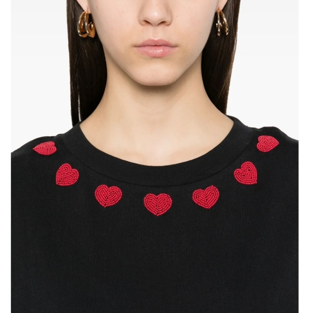 FARM Rio Black Muscle Tee with Red Heart Accents - Picture 13 of 13
